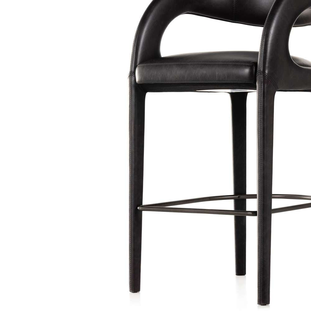 Four Hands - Hawkins Bar Stool - Sonoma Black - 230067-010 veiw 12
