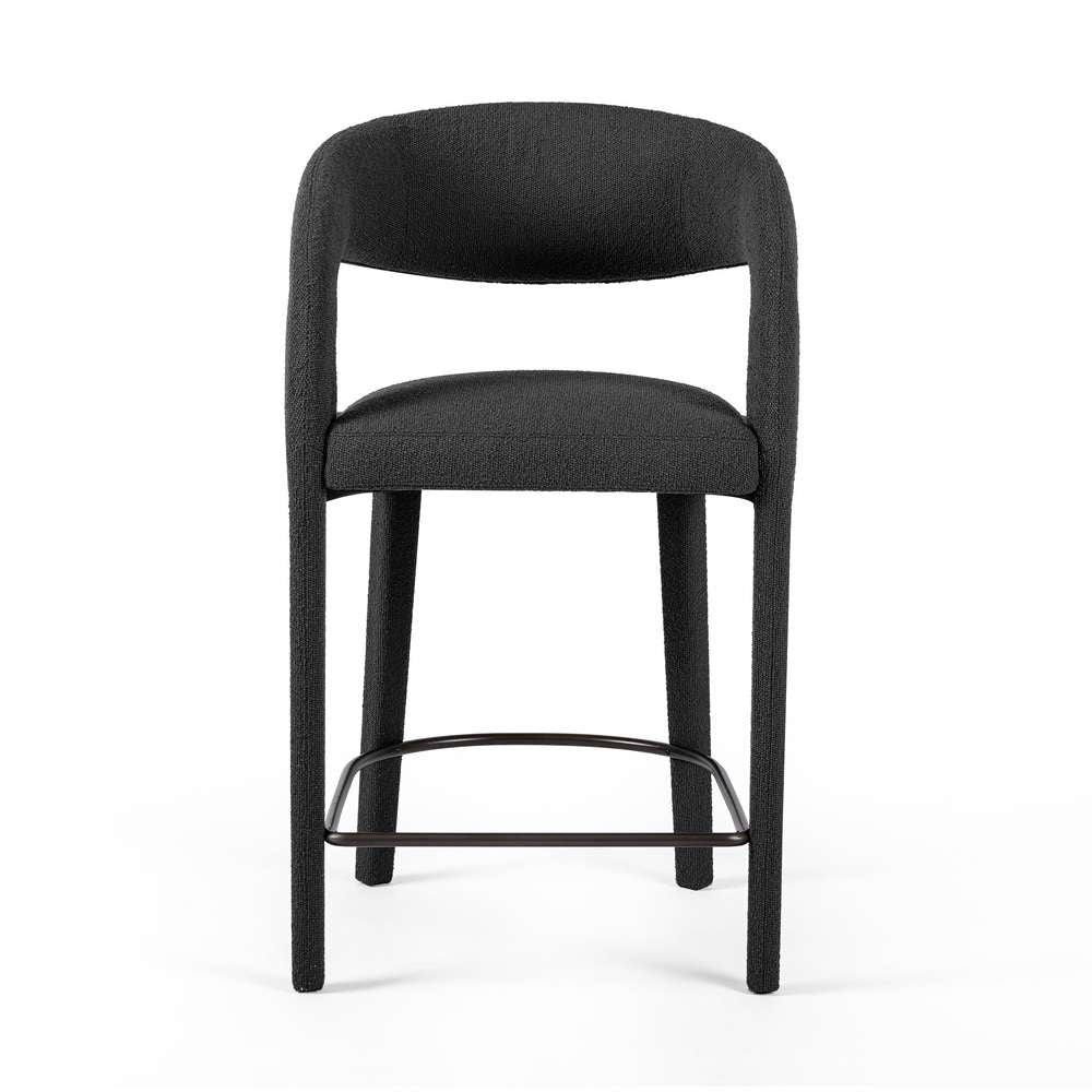 Four Hands - Hawkins Counter Stool - FIQA Boucle Charcoal - 230067-041 veiw 3