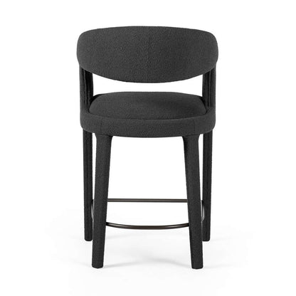 Four Hands - Hawkins Counter Stool - FIQA Boucle Charcoal - 230067-041 veiw 4