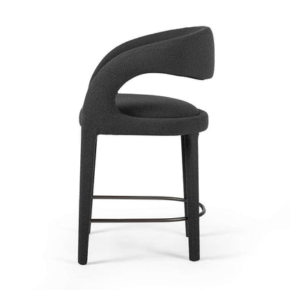 Four Hands - Hawkins Counter Stool - FIQA Boucle Charcoal - 230067-041 veiw 8