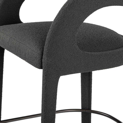 Four Hands - Hawkins Counter Stool - FIQA Boucle Charcoal - 230067-041 veiw 10