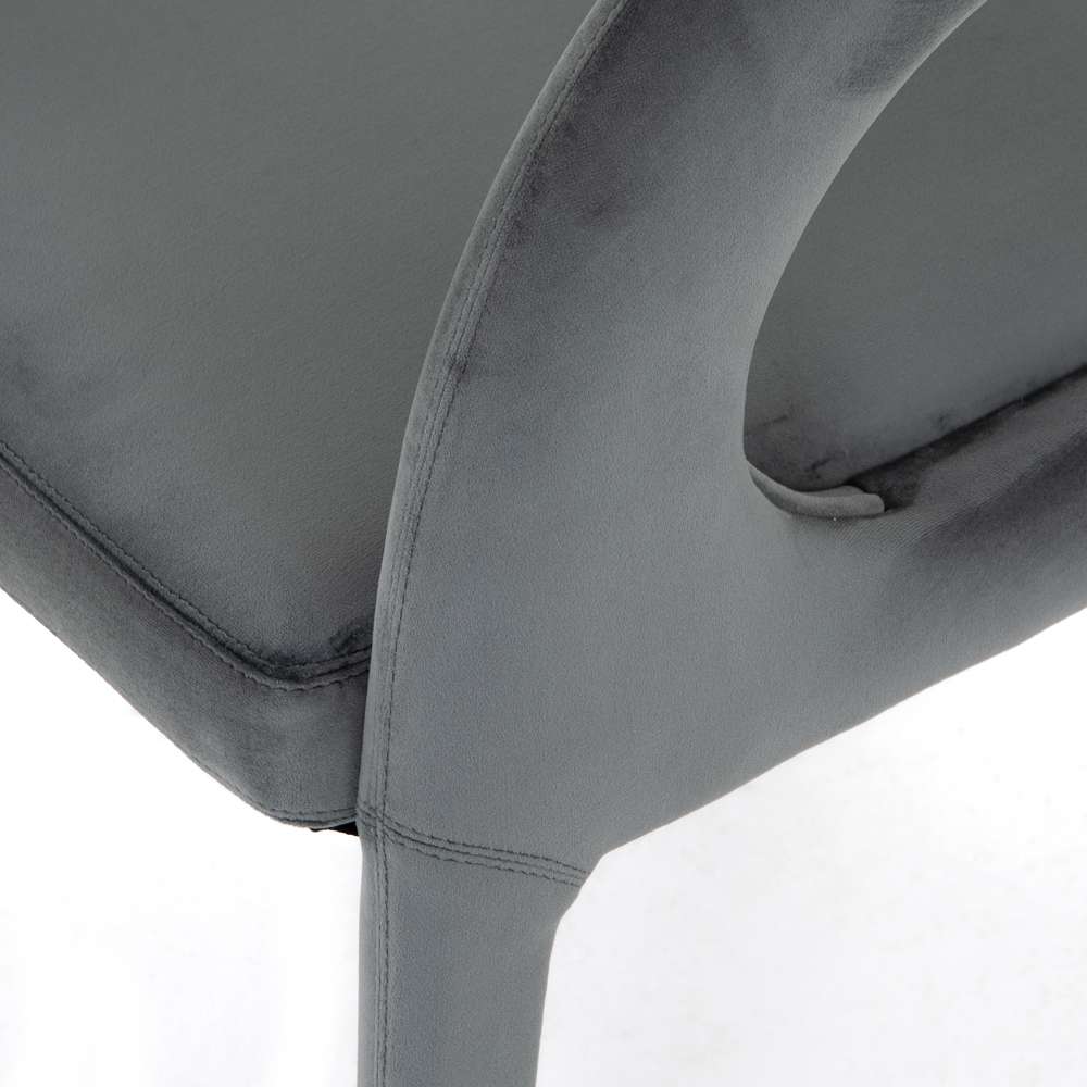 Four Hands - Hawkins Dining Chair - Charcoal Velvet - 223320-002 veiw 5