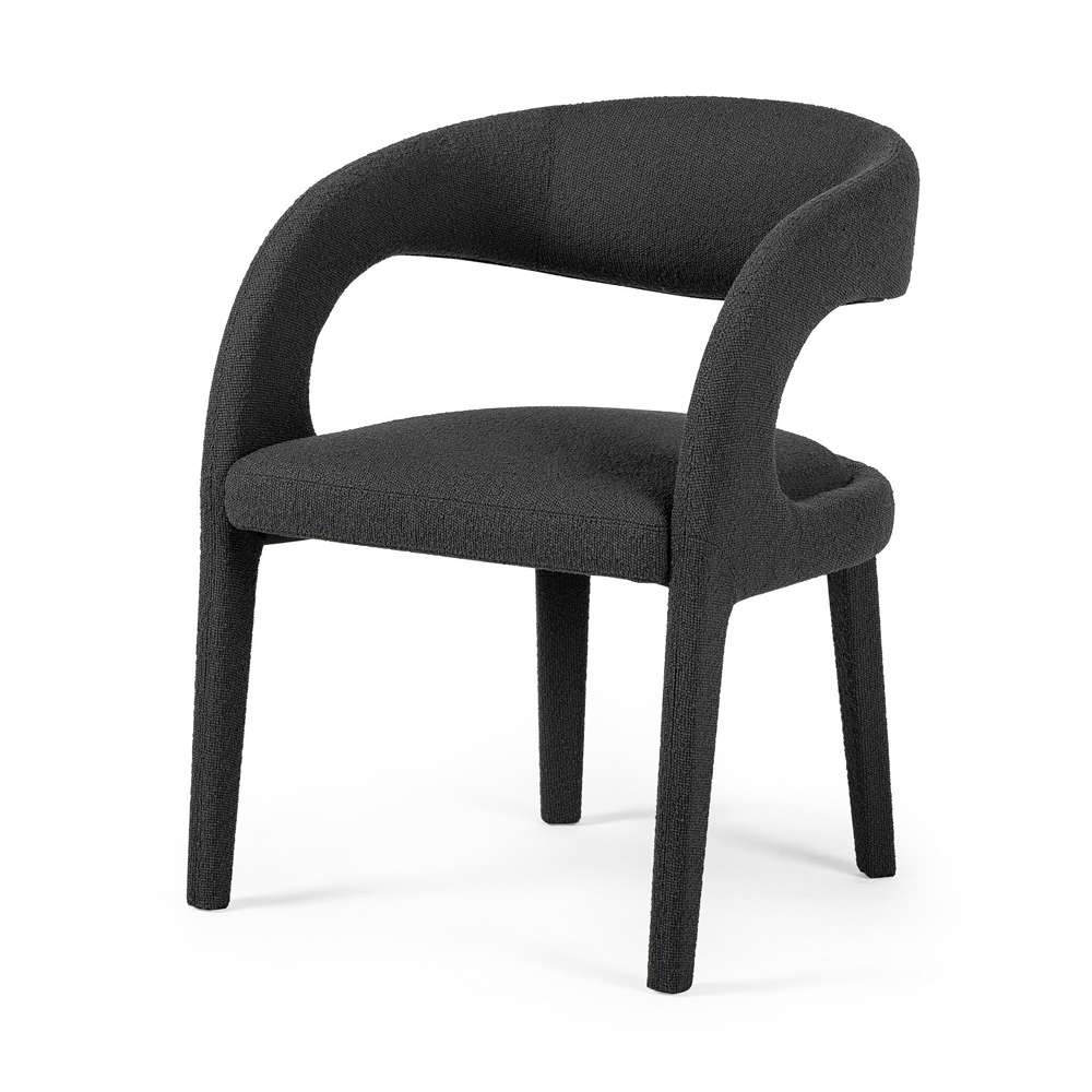 Four Hands - Hawkins Dining Chair - FIQA Boucle Charcoal - 223320-025 veiw 1