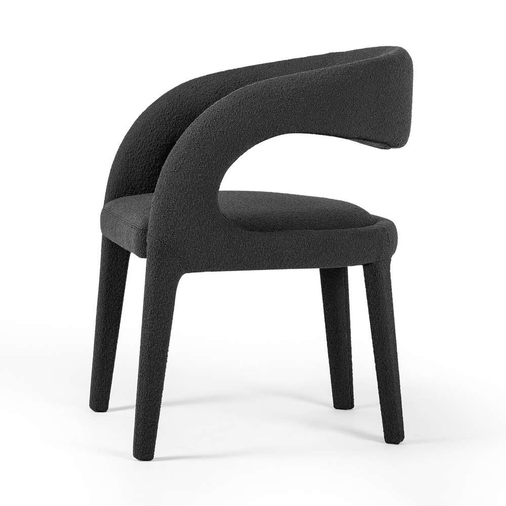Four Hands - Hawkins Dining Chair - FIQA Boucle Charcoal - 223320-025 veiw 2