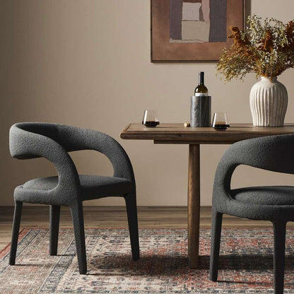 Four Hands - Hawkins Dining Chair - FIQA Boucle Charcoal - 223320-025 veiw 7