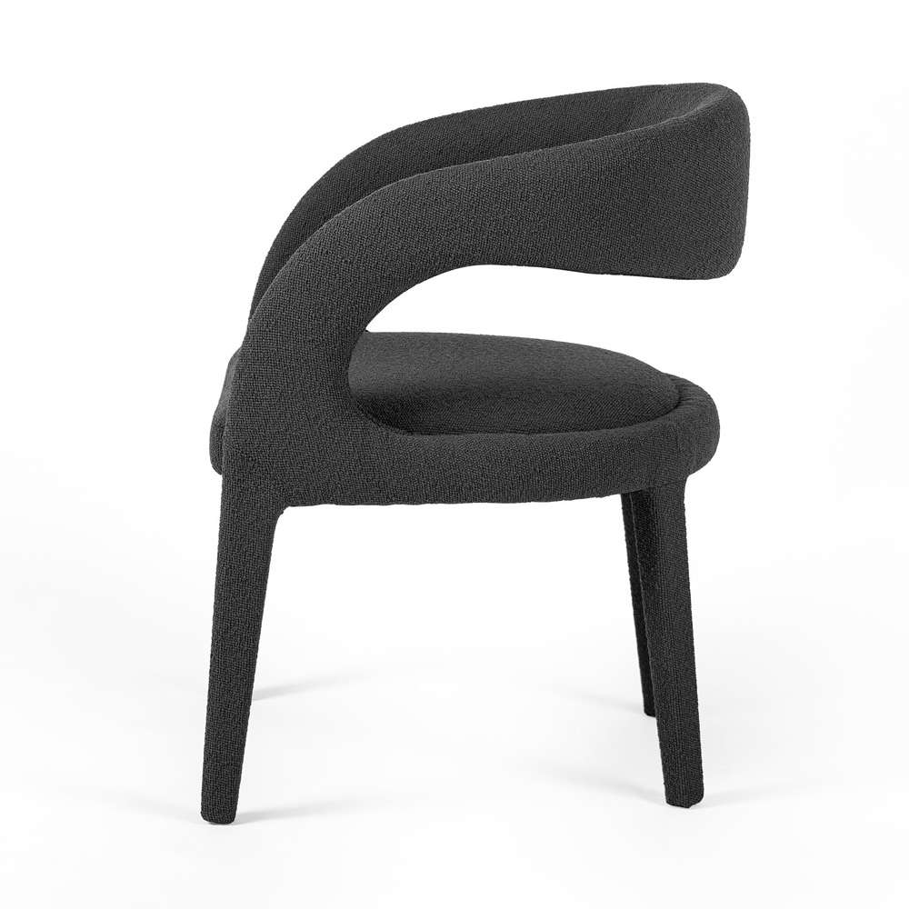 Four Hands - Hawkins Dining Chair - FIQA Boucle Charcoal - 223320-025 veiw 8
