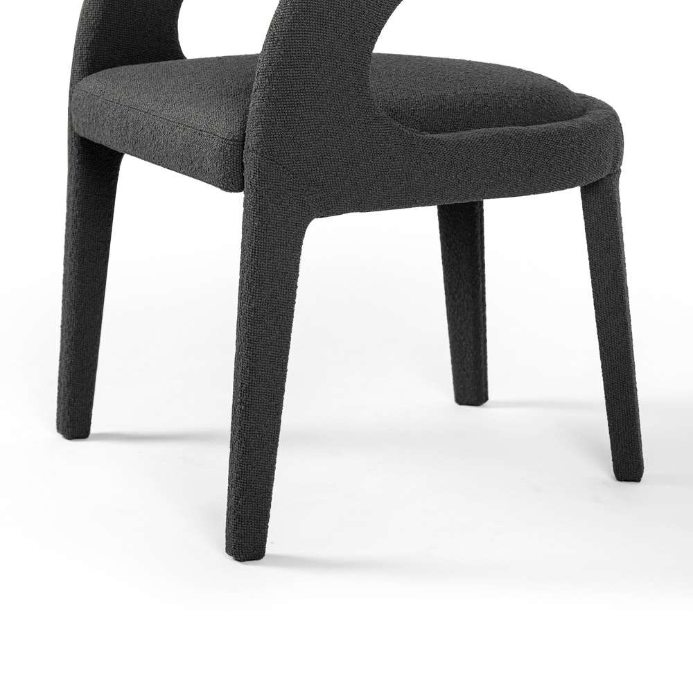 Four Hands - Hawkins Dining Chair - FIQA Boucle Charcoal - 223320-025 veiw 10