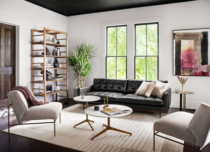 Four Hands - Helen Round Coffee Table - Polished White Marble - IMAR-241 veiw 3