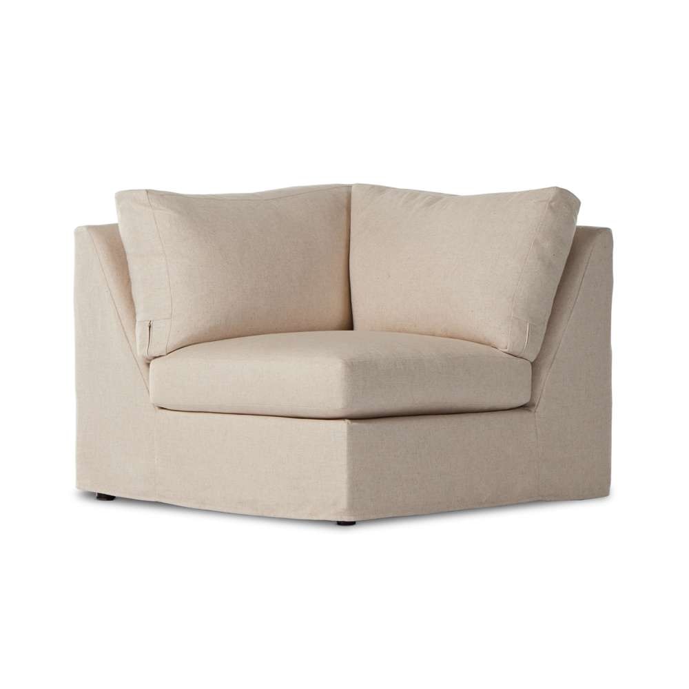 Four Hands - Helm - Delray Slipcover Corner Pc-Evere Oatmeal - 237979-001 veiw 1