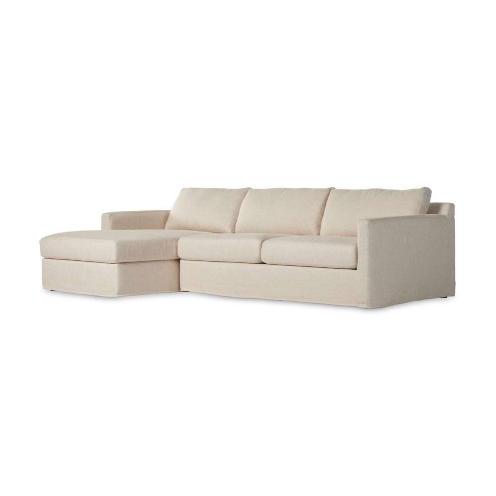Four Hands - Helm - Hampton 2pc Slipcover Sec W/Laf Chs-Otml - 238940-001 veiw 1
