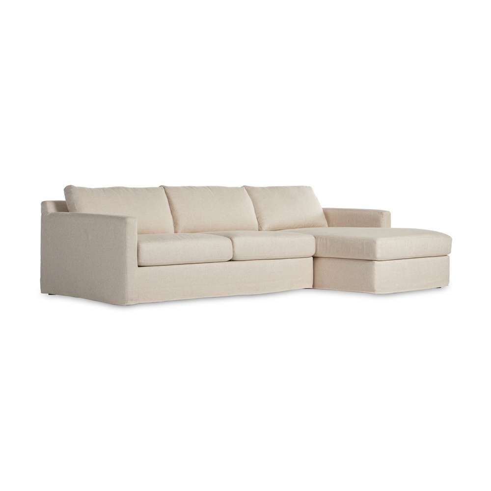 Four Hands - Helm - Hampton 2pc Slipcover Sec W/Raf Chs-Otml - 238941-001 veiw 1