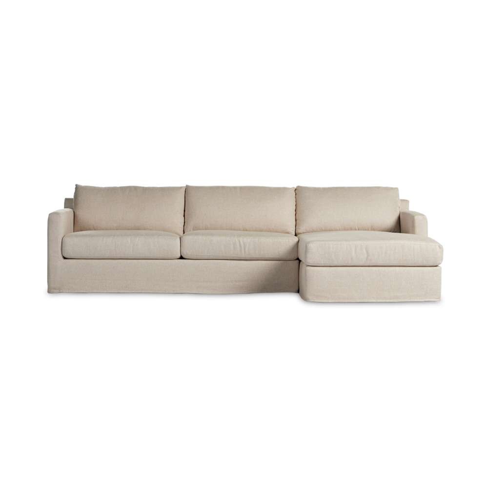 Four Hands - Helm - Hampton 2pc Slipcover Sec W/Raf Chs-Otml - 238941-001 veiw 3