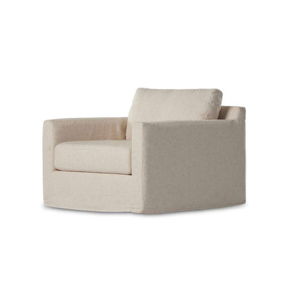 Four Hands - Helm - Hampton Slipcover Swivel Chr-Evere Otml - 237989-001 veiw 1