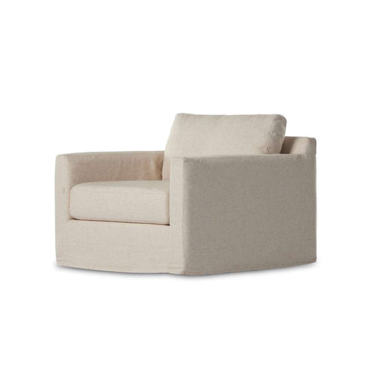 Four Hands - Helm - Hampton Slipcover Swivel Chr-Evere Otml - 237989-001 veiw 1