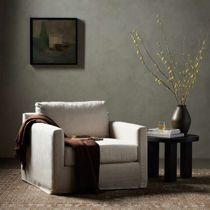 Four Hands - Helm - Hampton Slipcover Swivel Chr-Evere Otml - 237989-001 veiw 2