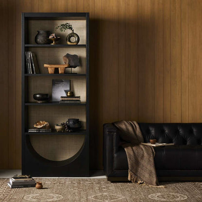 Four Hands - Higgs Bookcase - Brushed Ebony Oak Veneer - 225023-004 veiw 4