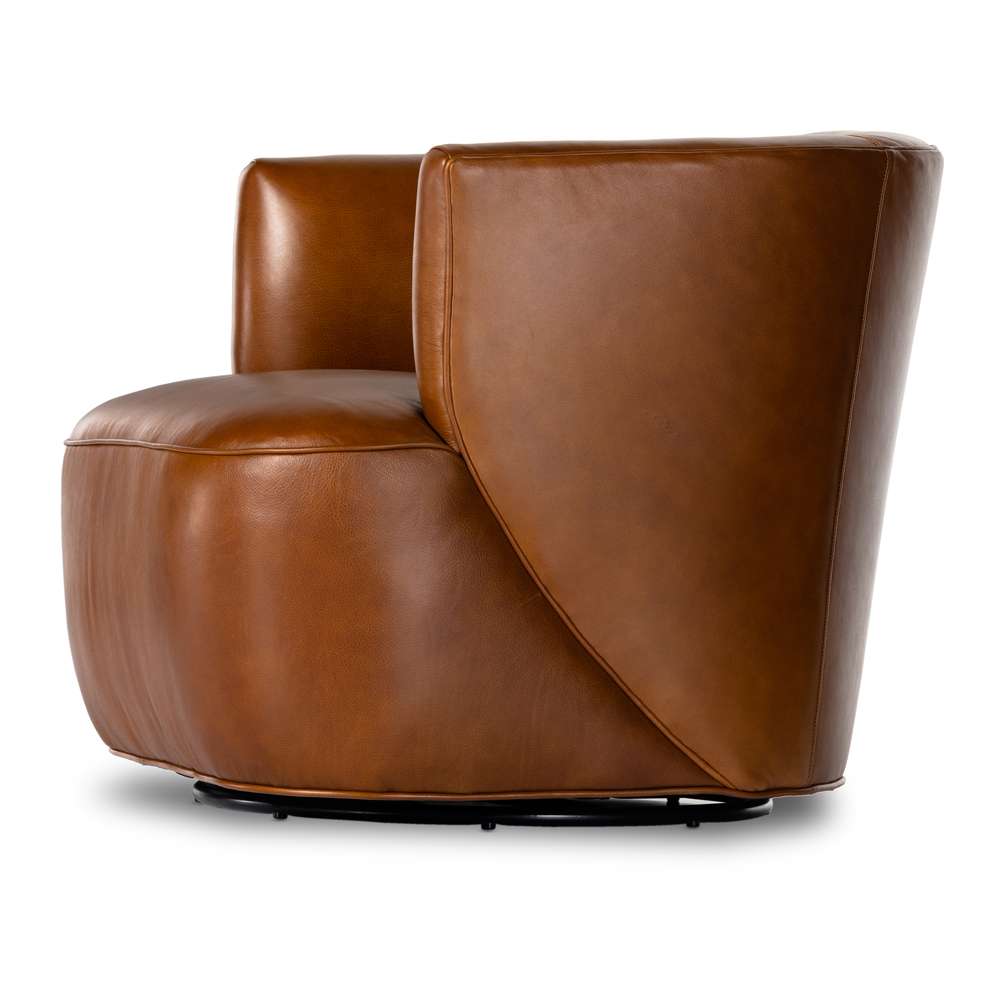 Four Hands - Highland - Mila Swivel Chair-Riviera Cognac - 107195-018 veiw 3