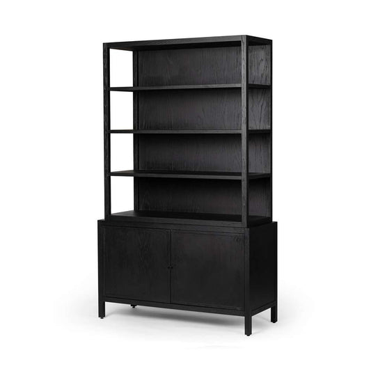 Four Hands - Hopkins Bookcase - Brushed Ebony Oak - 235271-001 veiw 1
