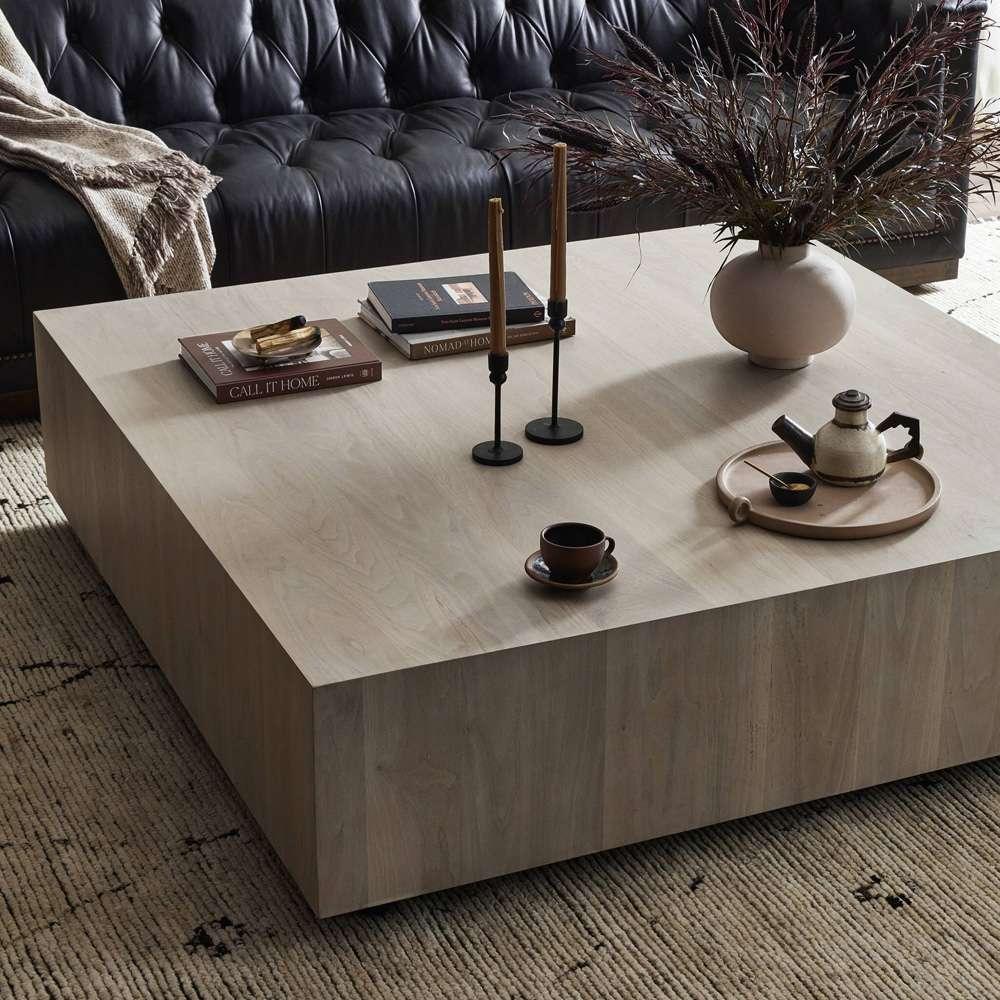 Four Hands - Hudson Large Square Coffee Table - Ashen Walnut - 237678-003 veiw 4
