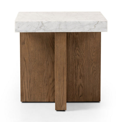 Four Hands - Hughes - Bellamy End Table - White Carrara Marble - 239447-001_CLOSEOUT view 3