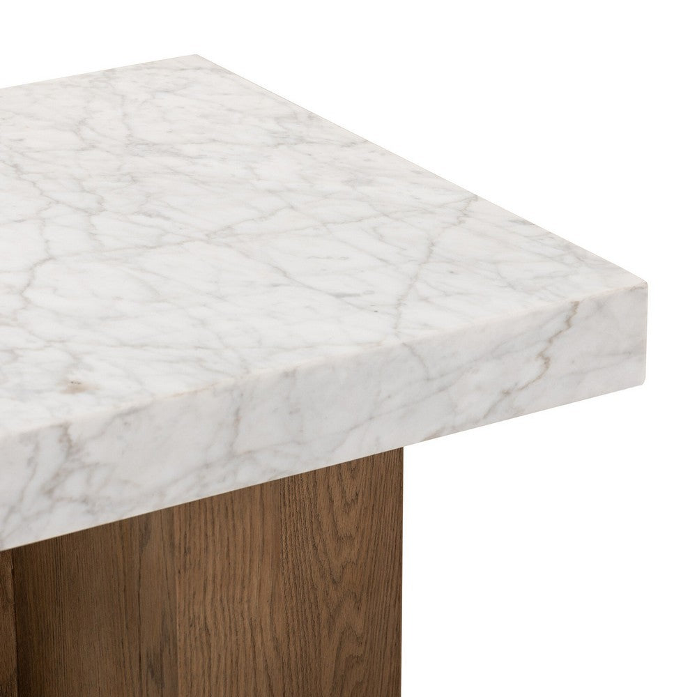 Four Hands - Hughes - Bellamy End Table - White Carrara Marble - 239447-001_CLOSEOUT view 5
