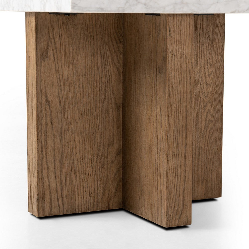 Four Hands - Hughes - Bellamy End Table - White Carrara Marble - 239447-001_CLOSEOUT view 6