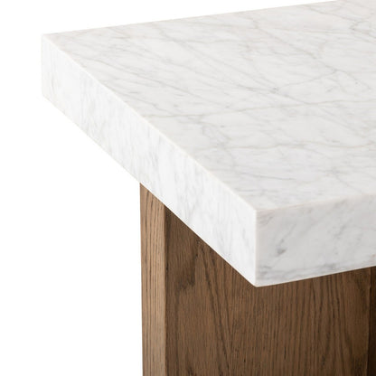 Four Hands - Hughes - Bellamy End Table - White Carrara Marble - 239447-001_CLOSEOUT view 7