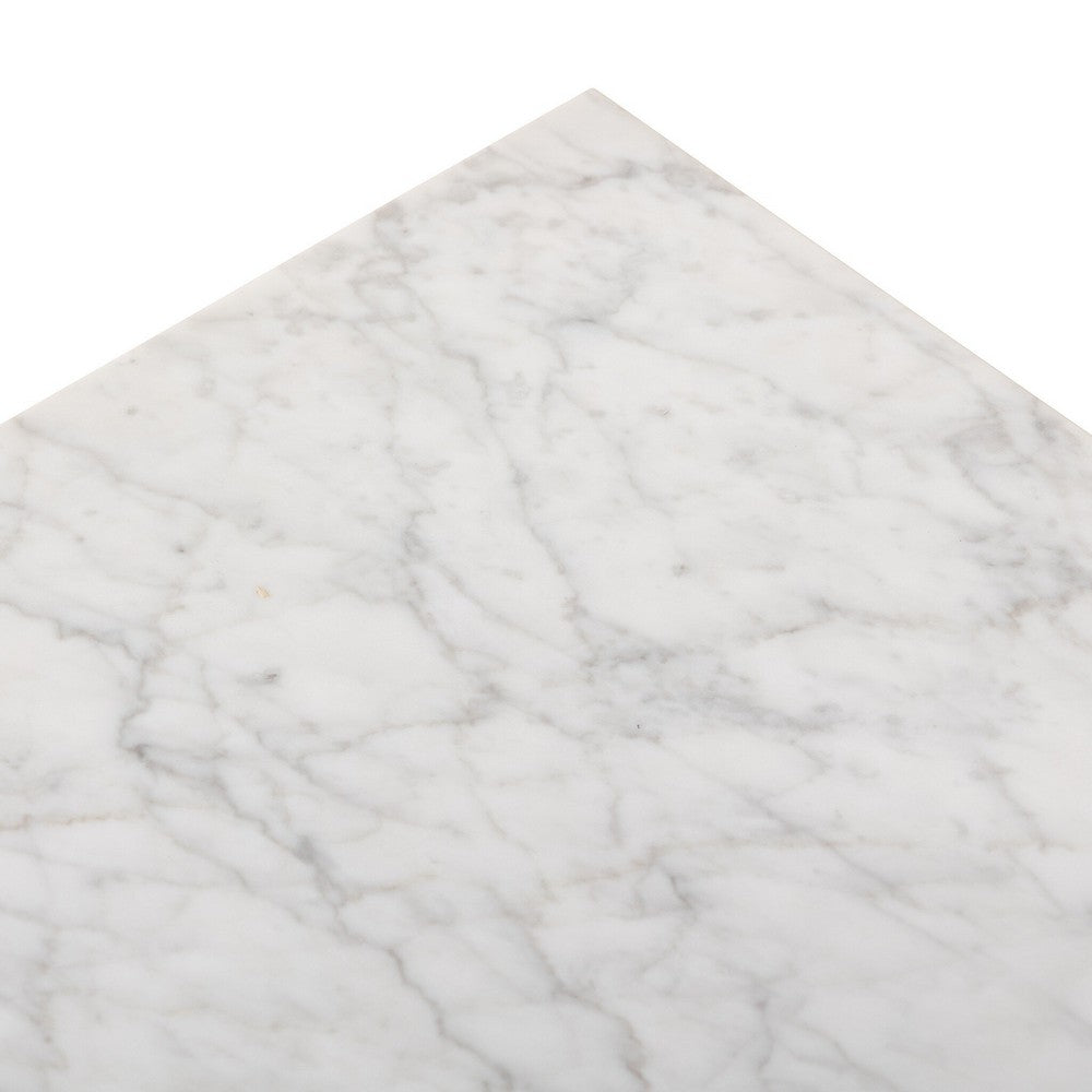Four Hands - Hughes - Bellamy End Table - White Carrara Marble - 239447-001_CLOSEOUT view 8