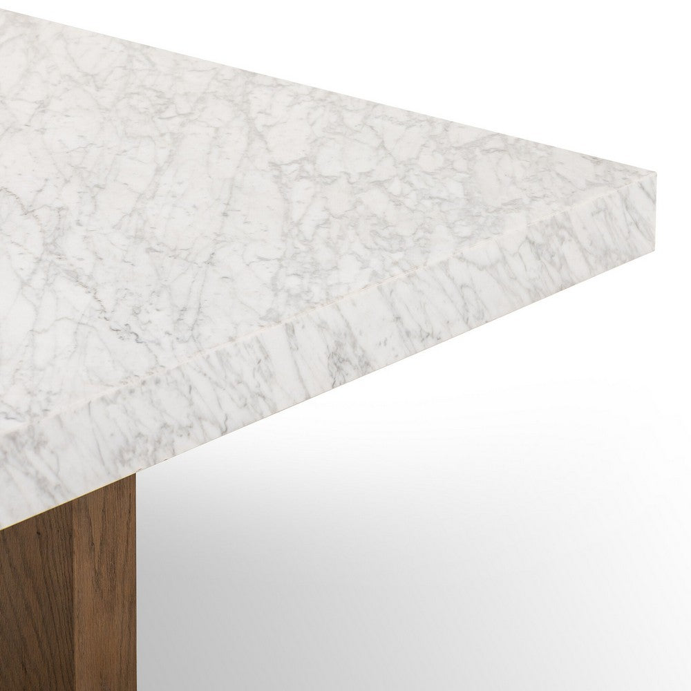 Four Hands - Hughes - Bellamy Rectangular Coffee Table - White Carrara Marble - 239443-001_CLOSEOUT view 4