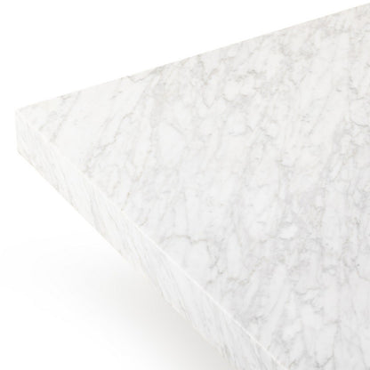 Four Hands - Hughes - Bellamy Rectangular Coffee Table - White Carrara Marble - 239443-001_CLOSEOUT view 7