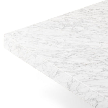 Four Hands - Hughes - Bellamy Square Coffee Table - White Carrara Marble - 239445-001_CLOSEOUT view 7