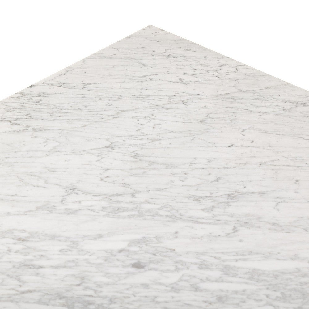 Four Hands - Hughes - Bellamy Square Coffee Table - White Carrara Marble - 239445-001_CLOSEOUT view 8