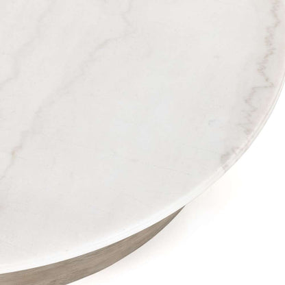 Four Hands - Hughes - Caldwell Stone Top Coffee Table-Wht Mbl - 227903-001 veiw 4
