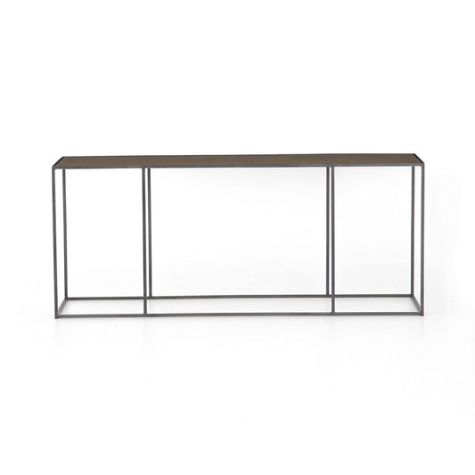 Four Hands - Hughes - Phillip Console Table - Bright Brass Clad - CIMP-140A_CLOSEOUT view 2