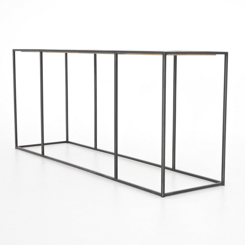 Four Hands - Hughes - Phillip Console Table - Bright Brass Clad - CIMP-140A_CLOSEOUT view 4