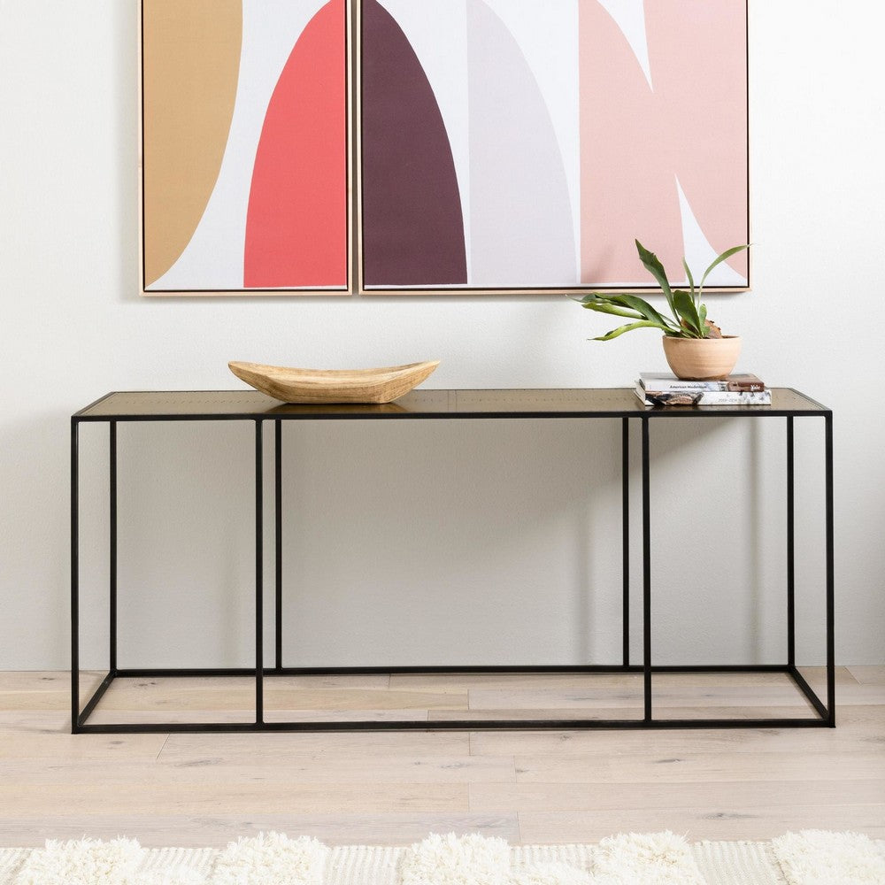 Four Hands - Hughes - Phillip Console Table - Bright Brass Clad - CIMP-140A_CLOSEOUT view 10