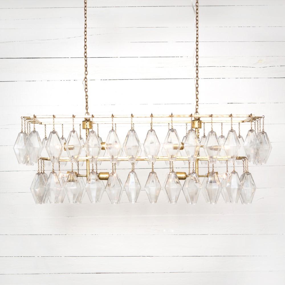 Four Hands - Adeline Rectangular Chandelier - Gold Leaf - IHTN-003A veiw 1