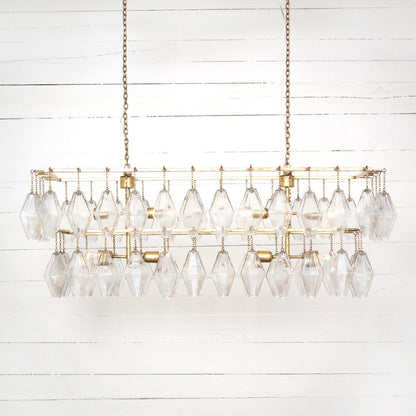 Four Hands - Adeline Rectangular Chandelier - Gold Leaf - IHTN-003A veiw 1