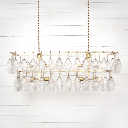 Four Hands - Adeline Rectangular Chandelier - Gold Leaf - IHTN-003A veiw 1
