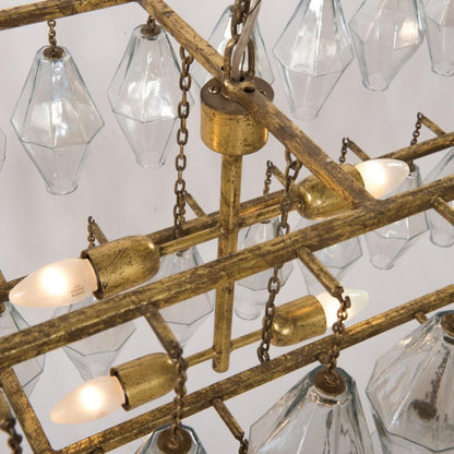 Four Hands - Adeline Rectangular Chandelier - Gold Leaf - IHTN-003A veiw 2