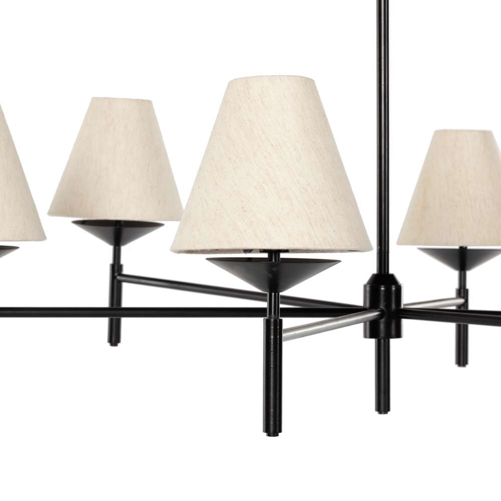 Four Hands - Hutton - Dodie Chandelier-Jet Black - 236830-001 veiw 4