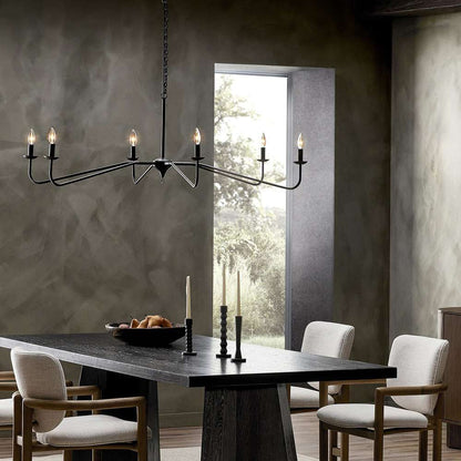 Four Hands - Hutton - Edlyn Chandelier - Antiqued Iron - 236829-001 veiw 8
