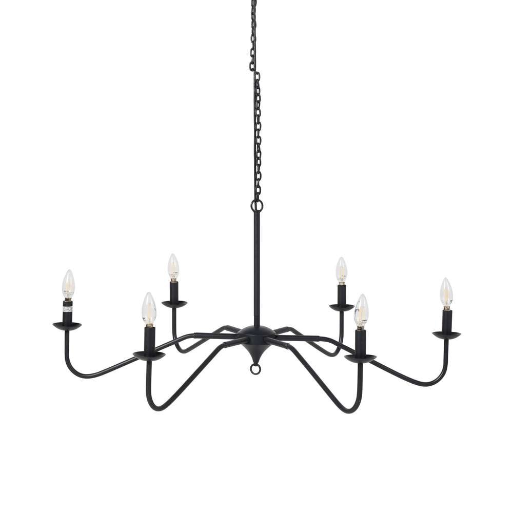 Four Hands - Hutton - Edlyn Small Chandelier - Antiqued Iron - 237407-001 veiw 1