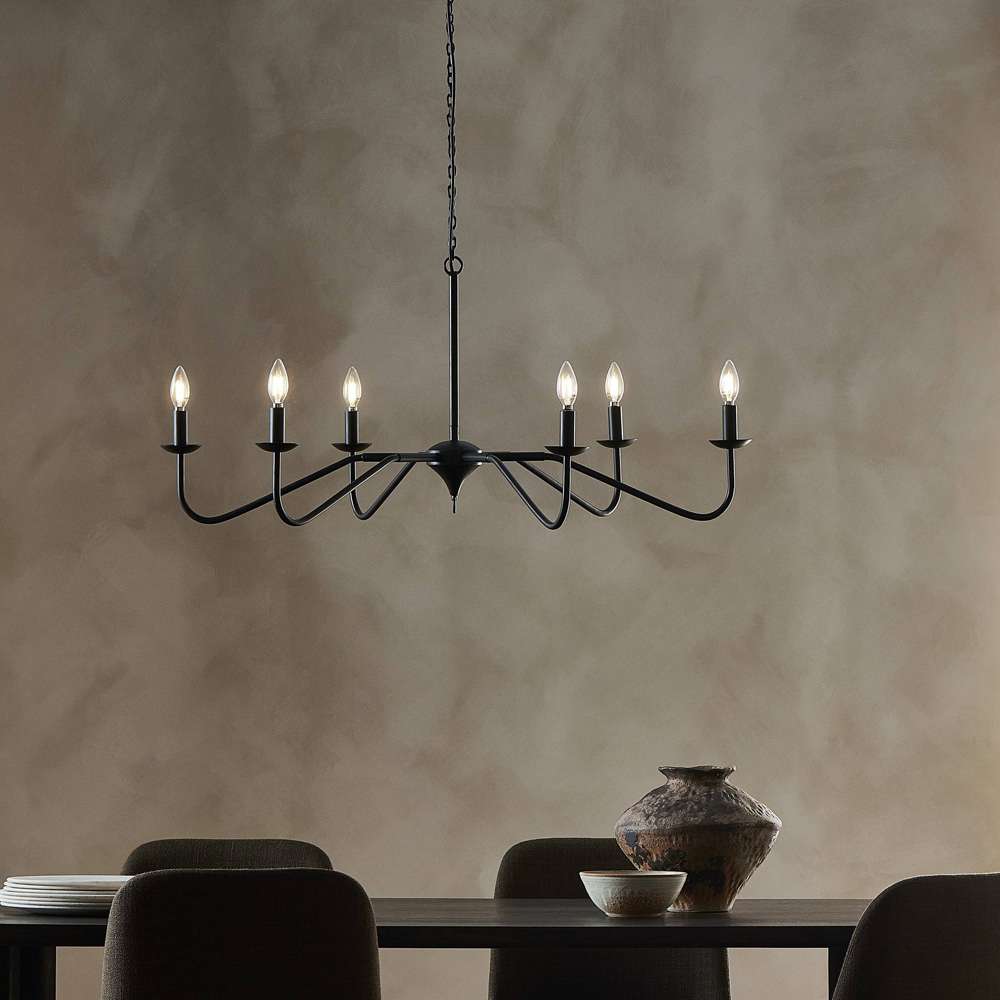 Four Hands - Hutton - Edlyn Small Chandelier - Antiqued Iron - 237407-001 veiw 7