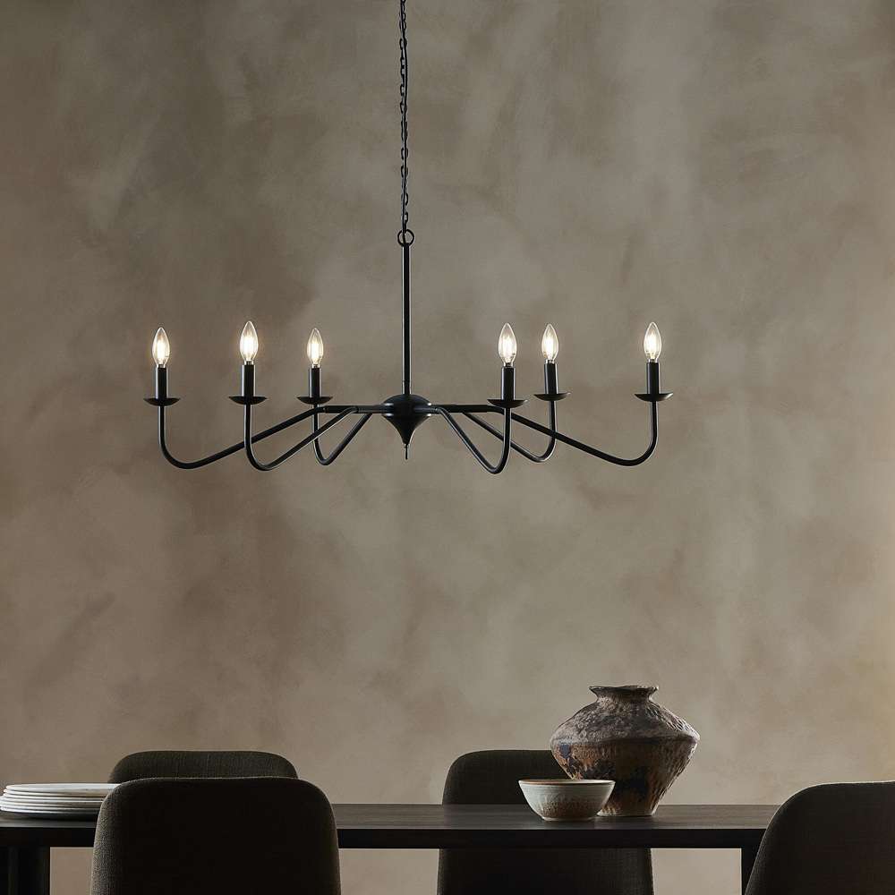 Four Hands - Hutton - Edlyn Small Chandelier - Antiqued Iron - 237407-001 veiw 8