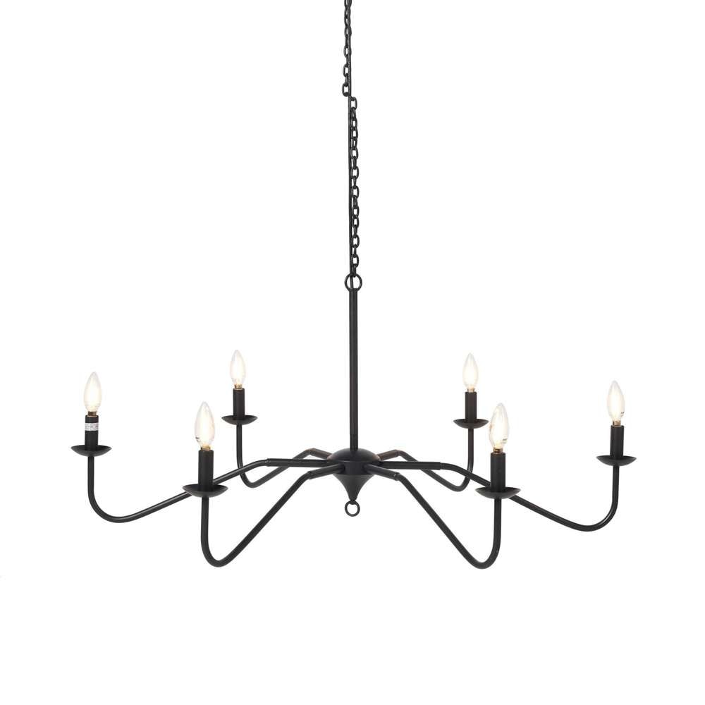Four Hands - Hutton - Edlyn Small Chandelier - Antiqued Iron - 237407-001 veiw 9