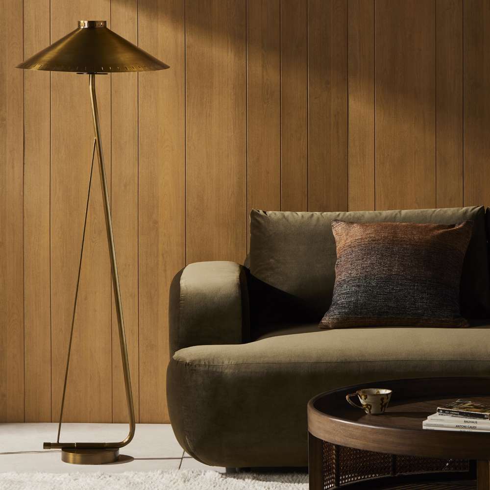 Four Hands - Hutton - Egon Floor Lamp-Antique Brass Iron - 232799-002 veiw 2