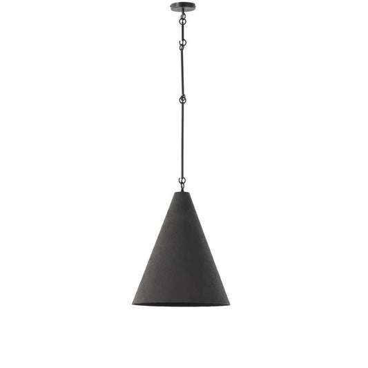 Four Hands - Hutton - Grazia Pendant - Matte Black Plaster - 233068-004 veiw 1