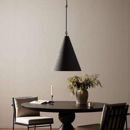 Four Hands - Hutton - Grazia Pendant - Matte Black Plaster - 233068-004 veiw 5