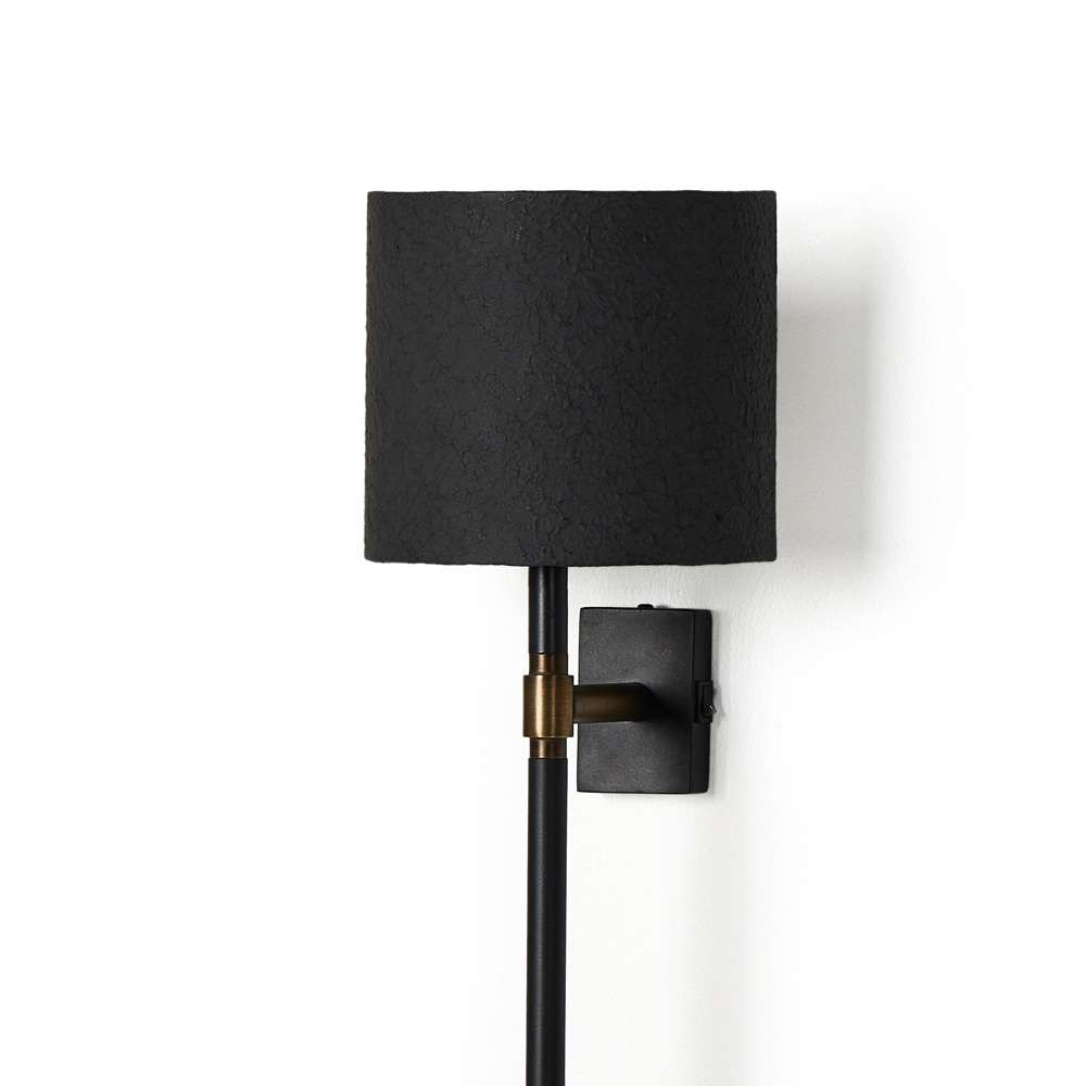 Four Hands - Hutton - Maurice Sconce - Matte Black Plaster - 239410-001 veiw 1